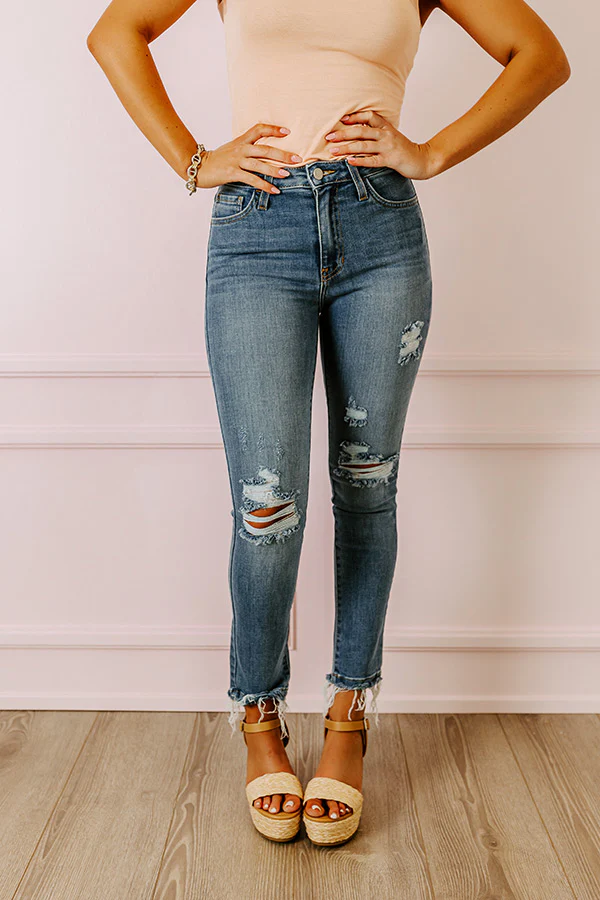 Just USA The Paysley High Waist Distressed Skinny - Image 3