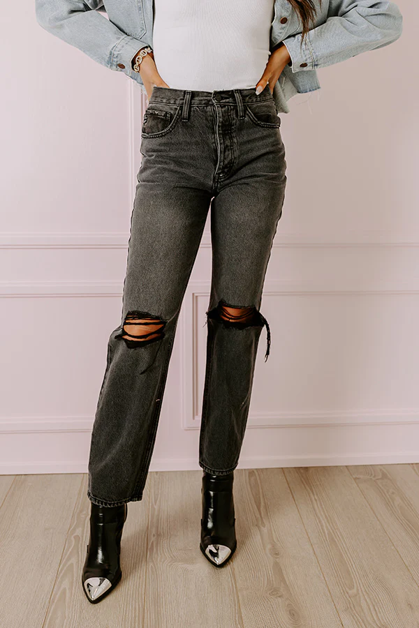 KanCan Jackson High Waist Distressed Jean in Vintage Black - Image 2