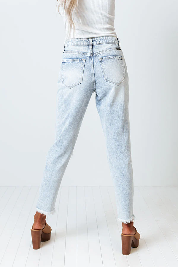 KanCan The Declan High Waist Mom Jean In Light Acid Wash - Image 9