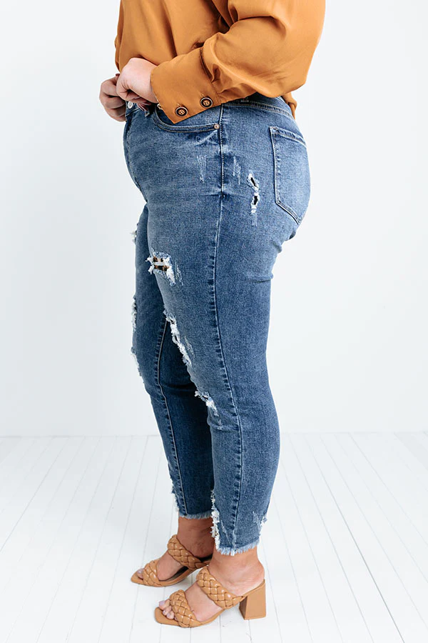 KanCan The Kanan High Waist Distressed Ankle Skinny Curves - Image 4