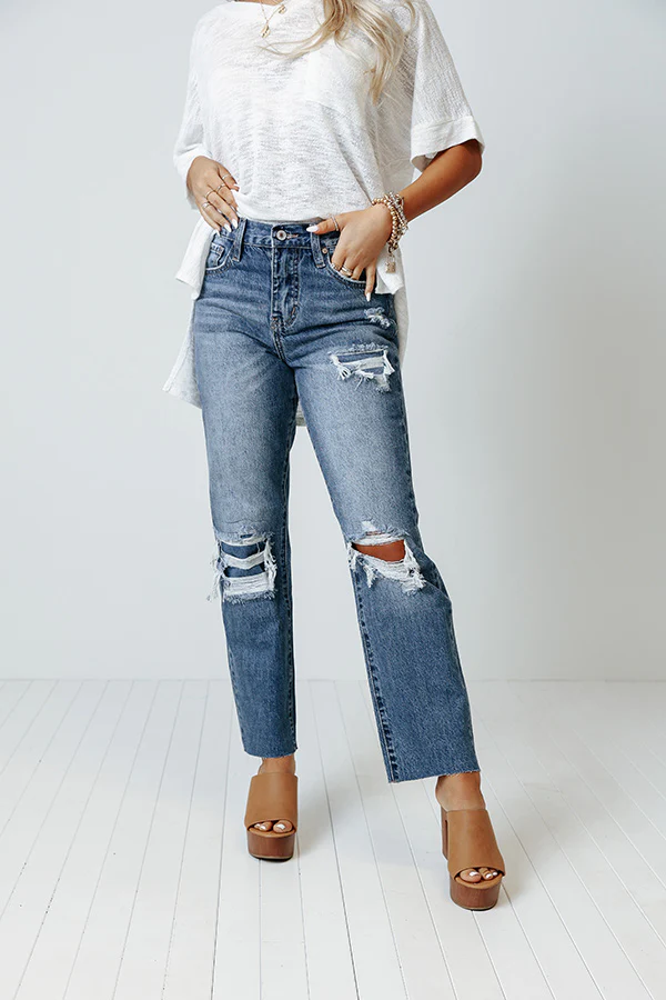 KanCan The Rowdy High Waist Distressed Relaxed Jean - Image 2