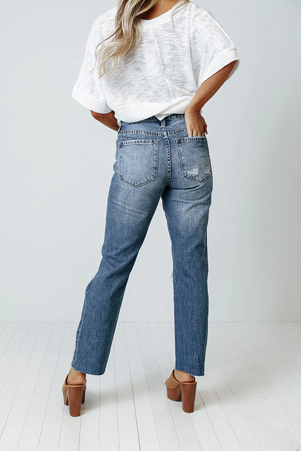 KanCan The Rowdy High Waist Distressed Relaxed Jean - Image 4
