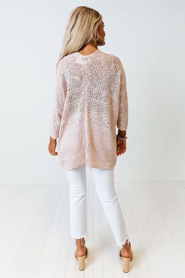 Keep At Bay Knit Cardigan In Blush - Image 2