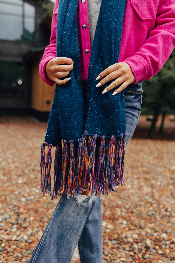 Keeping Cozy Scarf In Lapis Blue - Image 3