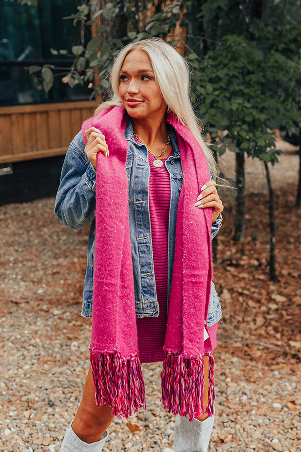 Keeping Cozy Scarf In Violet
