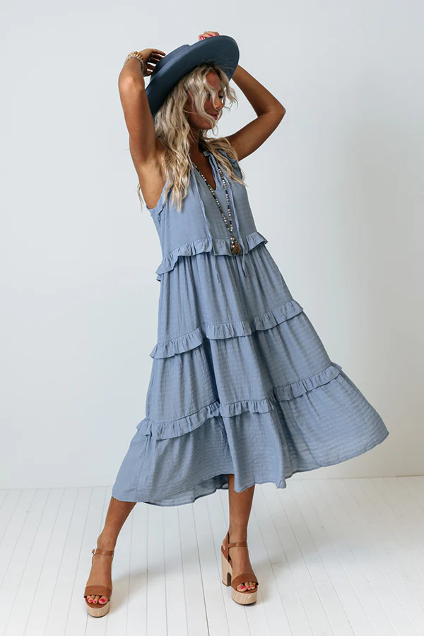Kind Courtesy Midi In Sky Blue - Image 4