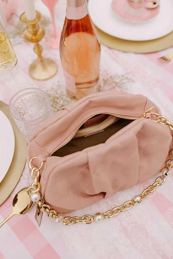 Kindred Connection Faux Leather Purse In Blush - Image 3