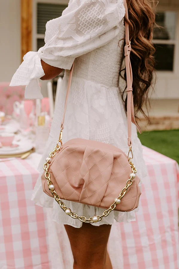Kindred Connection Faux Leather Purse In Blush - Image 4