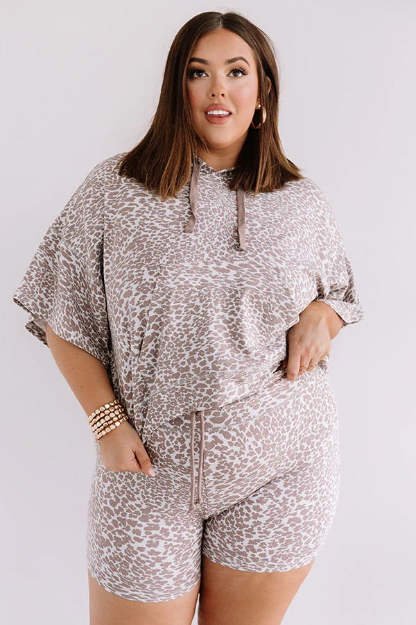 Laid Back Baby Leopard Hoodie Curves