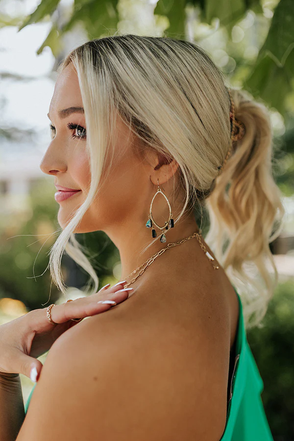 20-20 Late Night In Laguna Earrings In Faux Abalone Shell