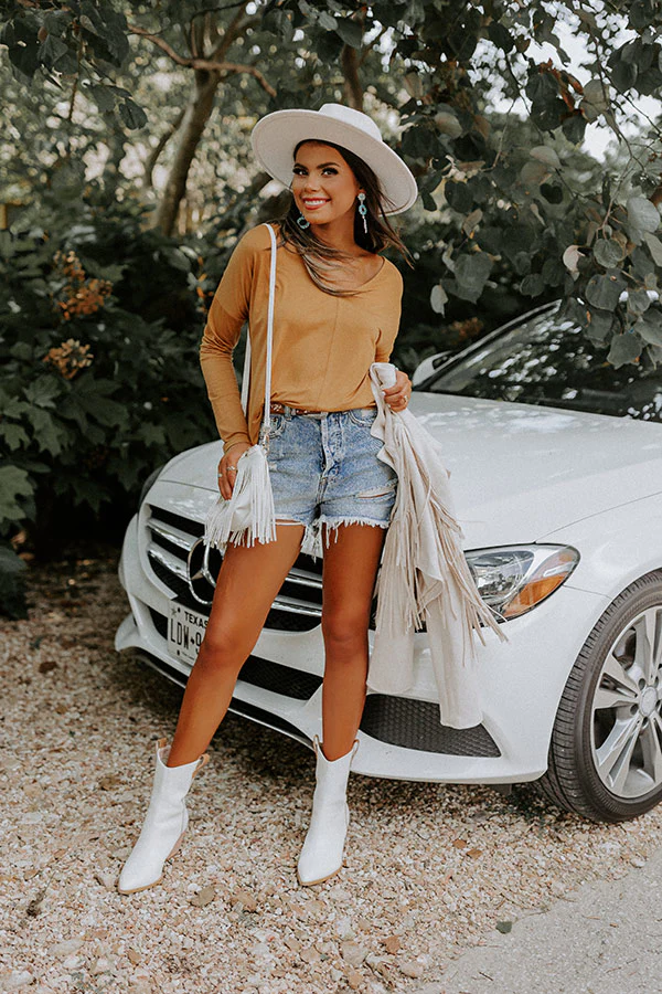 Lean Into Me Shift Top In Camel - Image 2