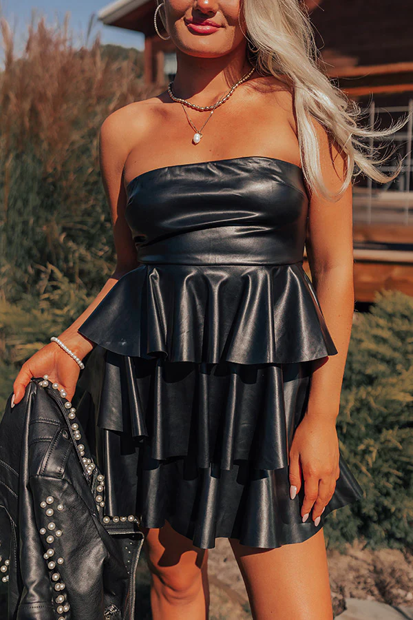 Legacy Of Luxury Faux Leather Mini Dress - Image 2