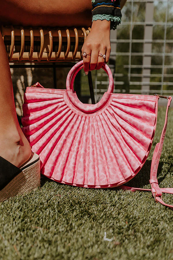 Leopard Chic Faux Leather Tote In Pink