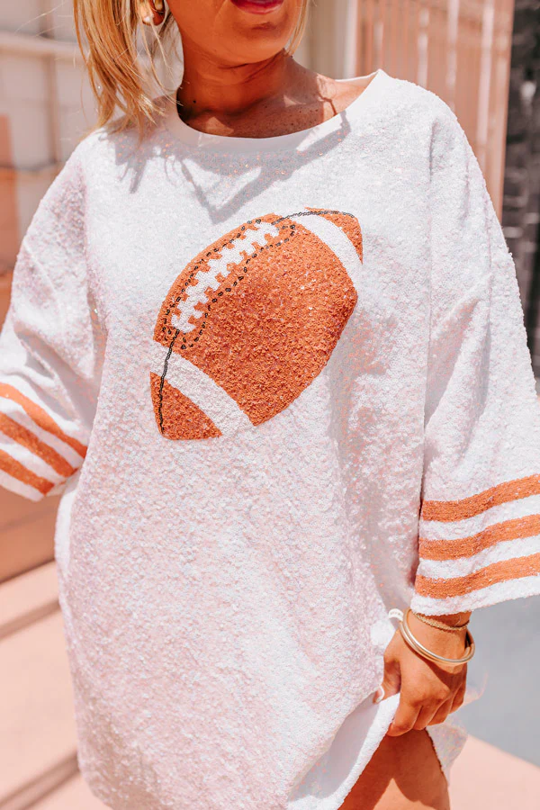 Life Of The Tailgate Sequin T-Shirt Dress Curves - Image 3