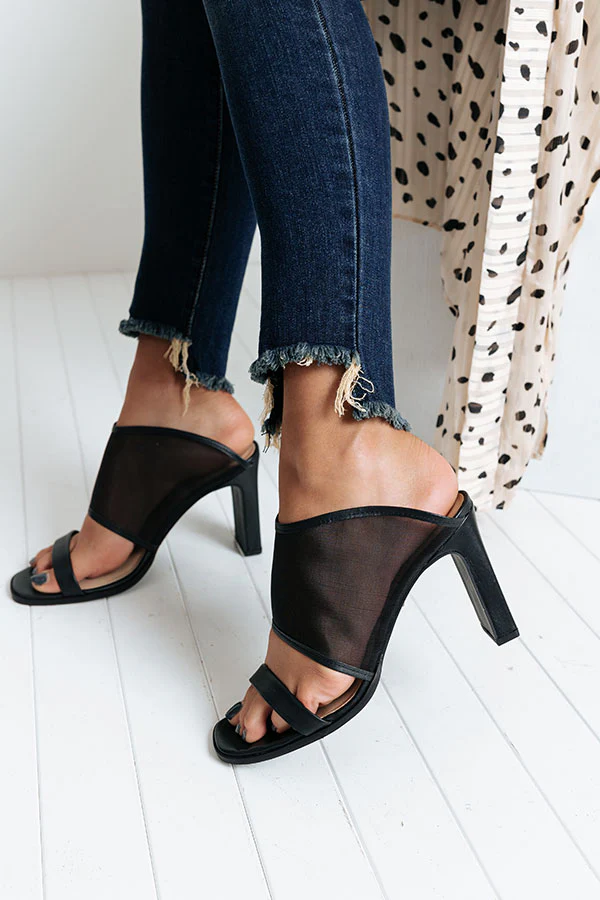 Linx Mesh Heel in Black - Image 3