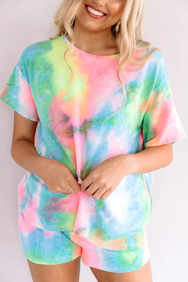 Living My Best Life Tie Dye Shift Tee - Image 4