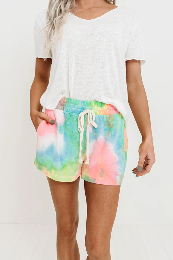 Living My Best Life Tie Dye Shorts - Image 3