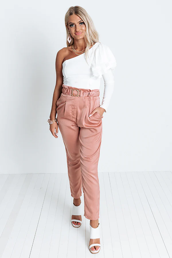 London Proper One Shoulder Top In Ivory - Image 5