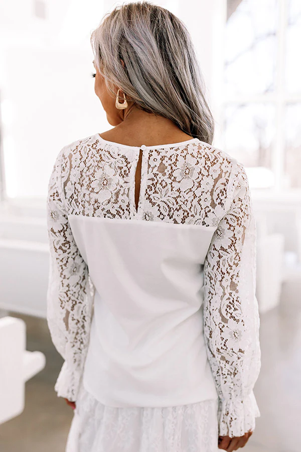 Look Amazing Lace Top In White - Image 8