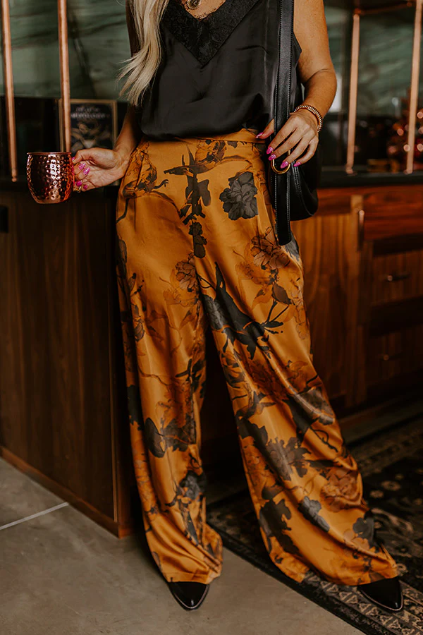 Look My Way High Waist Satin Pants Curves - Image 2