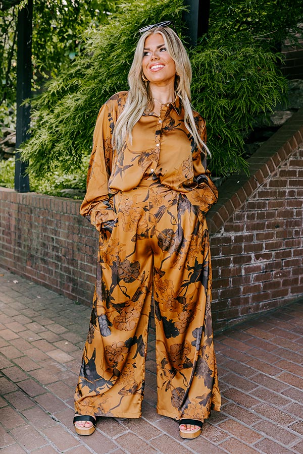 Look My Way High Waist Satin Pants Curves - Image 3