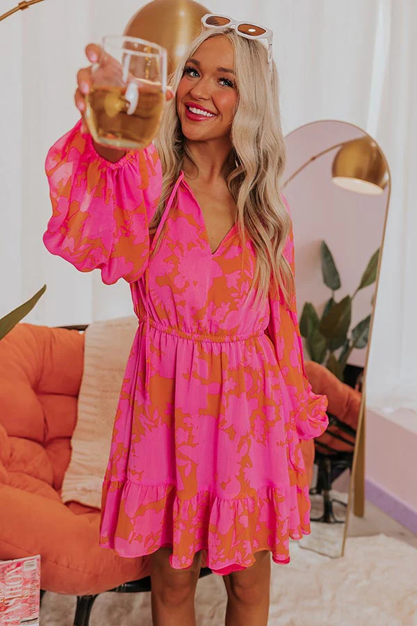 Luxury Excursions Dress in Hot Pink - Image 3