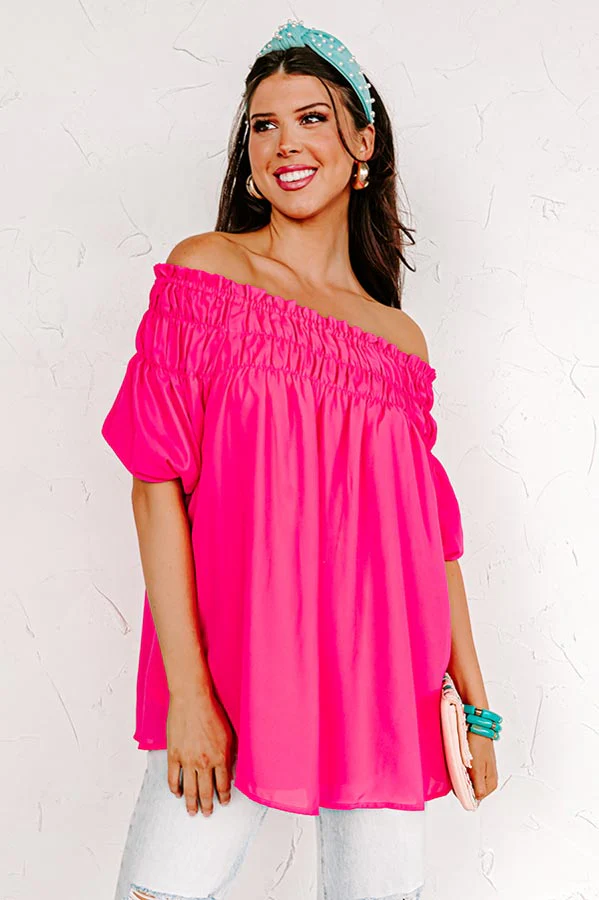 Made For Merriment Shift Top in Hot Pink - Image 2