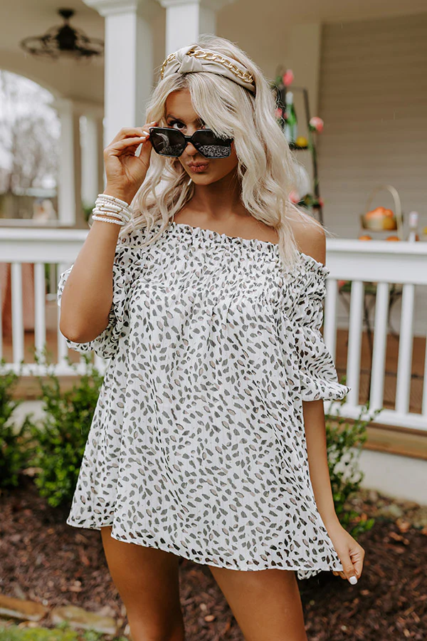 Made For Merriment Shift Top in White - Image 2