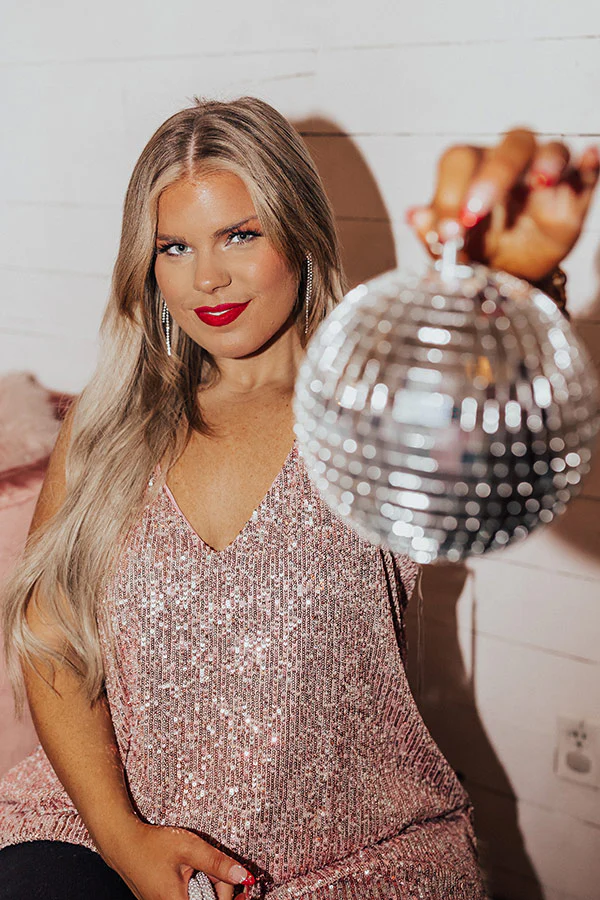 Magical Feeling Sequin Shift Tank In Pink Curves - Image 10