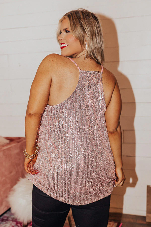 Magical Feeling Sequin Shift Tank In Pink Curves - Image 9