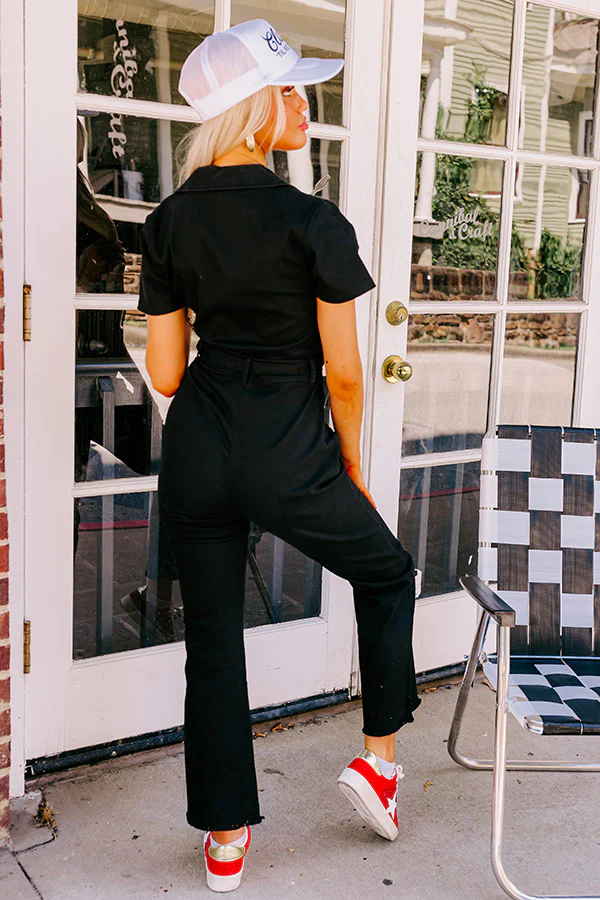 Major Charisma Denim Jumpsuit In Black - Image 5