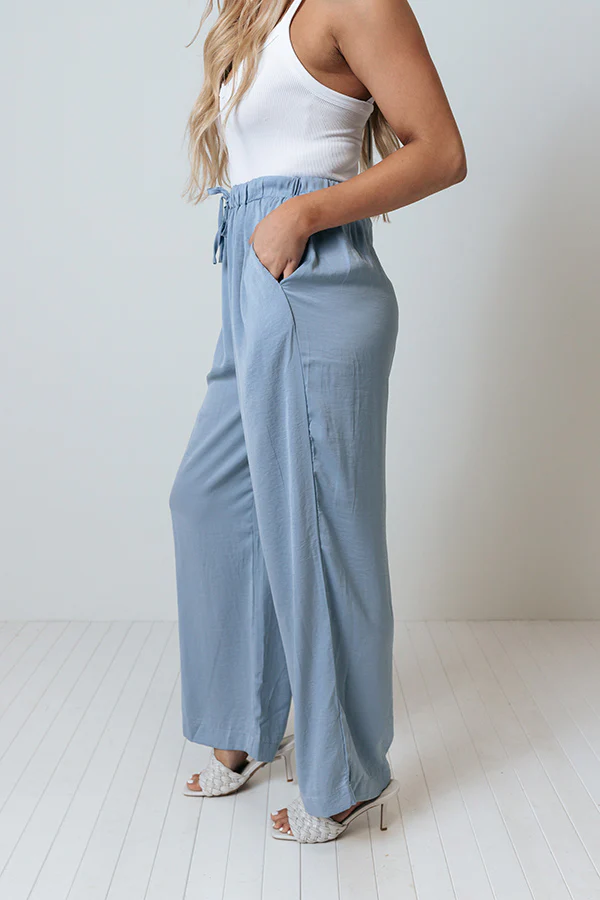 Major Milestone High Waist Pants In Sky Blue - Image 7