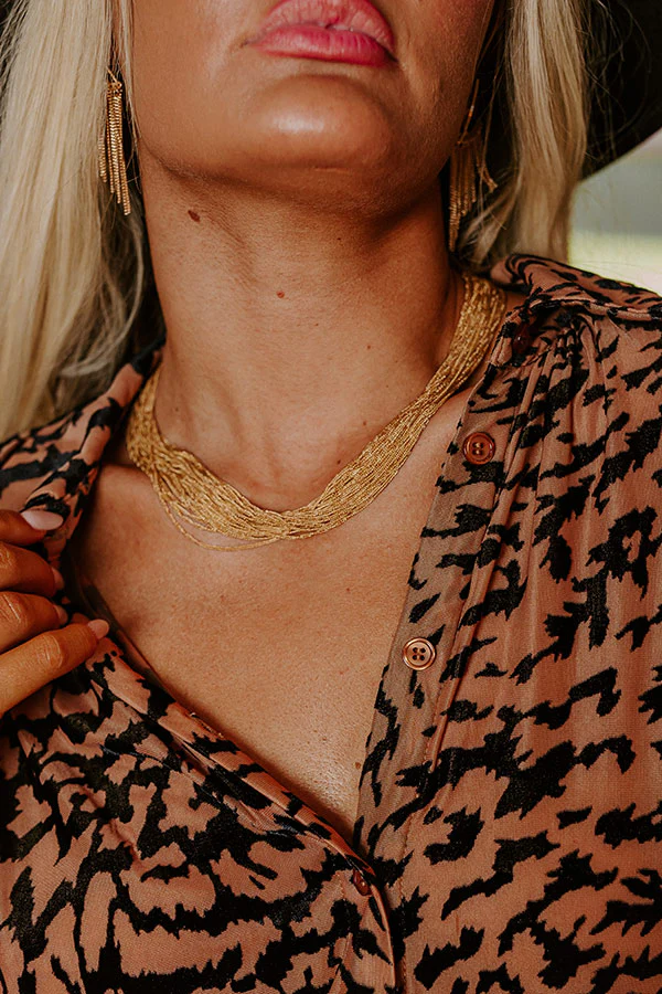 Make Your Entrance Layered Necklace In Gold - Image 2