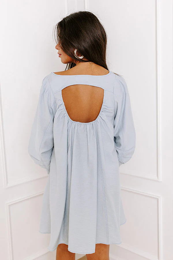 Manhattan Meeting Tunic Dress In Sky Blue - Image 2
