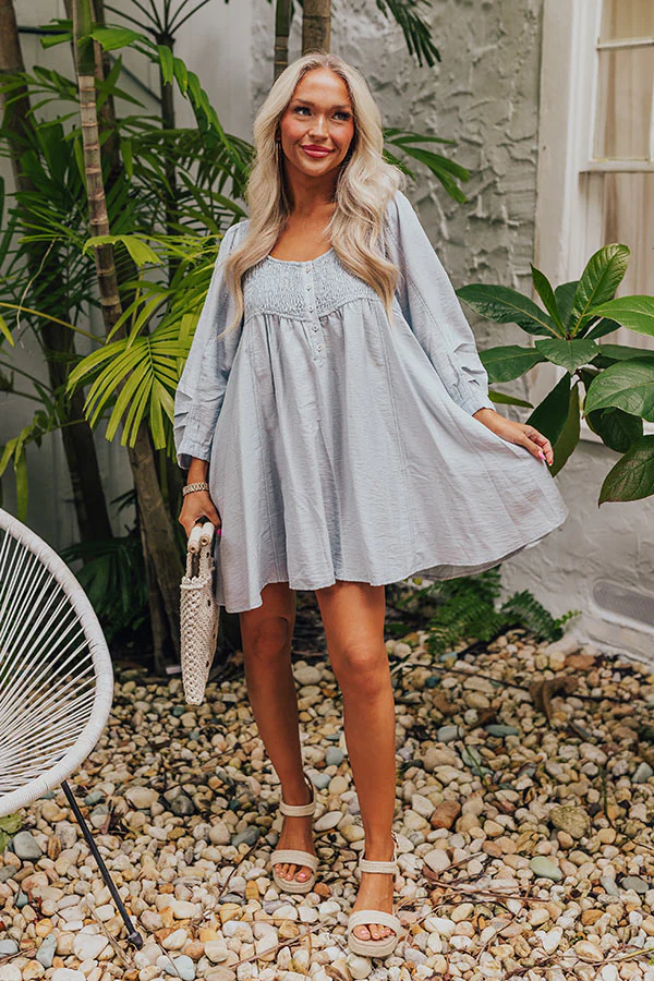 Manhattan Meeting Tunic Dress In Sky Blue - Image 5