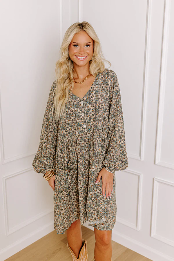 Maple Grove Shift Dress In Beige - Image 5