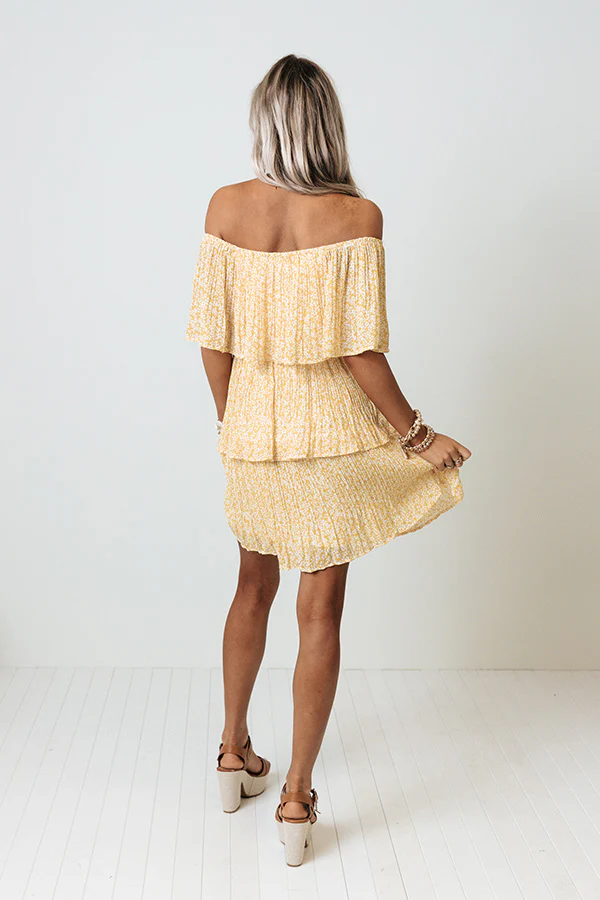Marco Island Tiered Dress In Yellow - Image 5