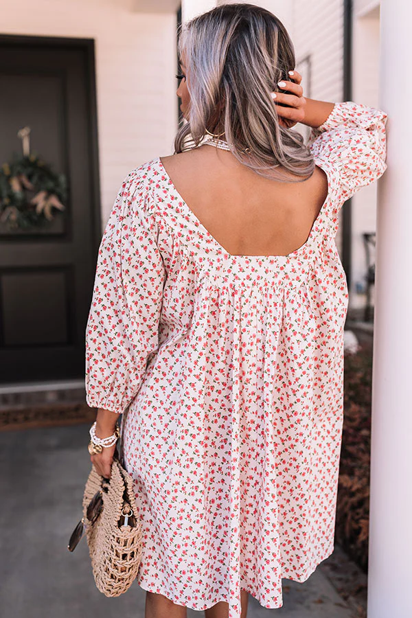 Market Flowers Shift Dress In Pink - Image 6