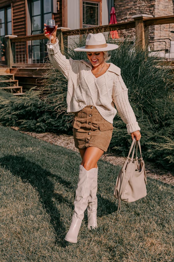 Meet Me By The Bonfire Cable Knit Sweater - Image 6