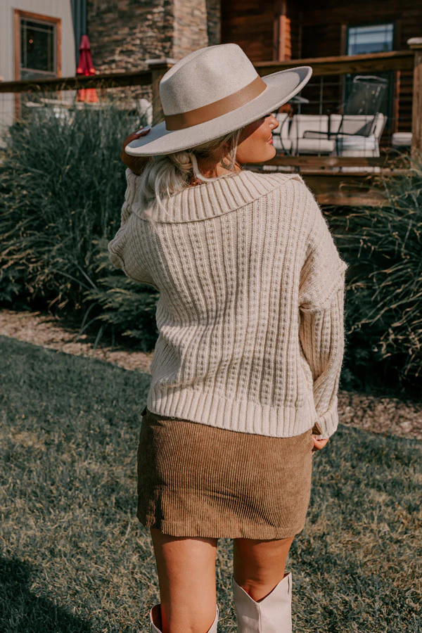 Meet Me By The Bonfire Cable Knit Sweater - Image 7