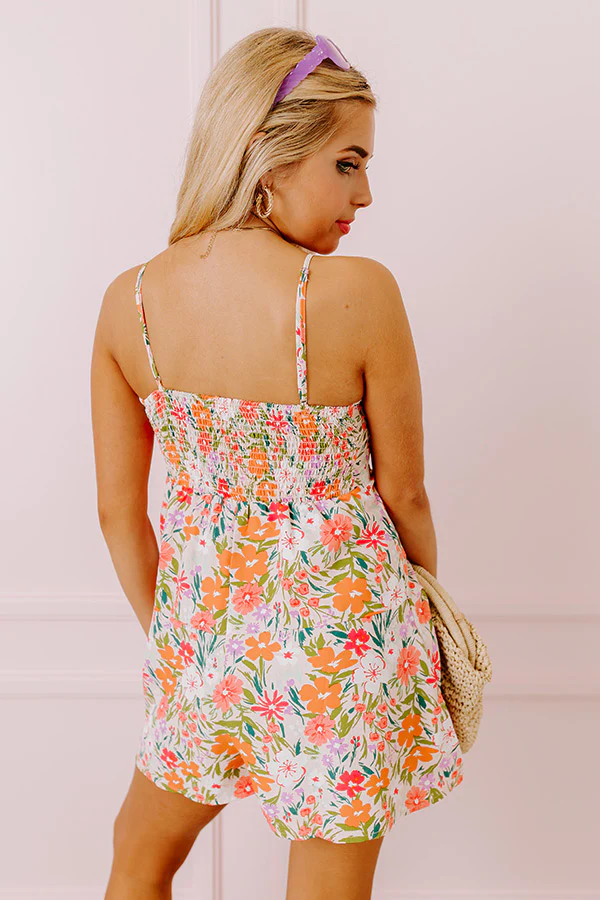 Meet Me In Rio Floral Romper In Light Pink - Image 3