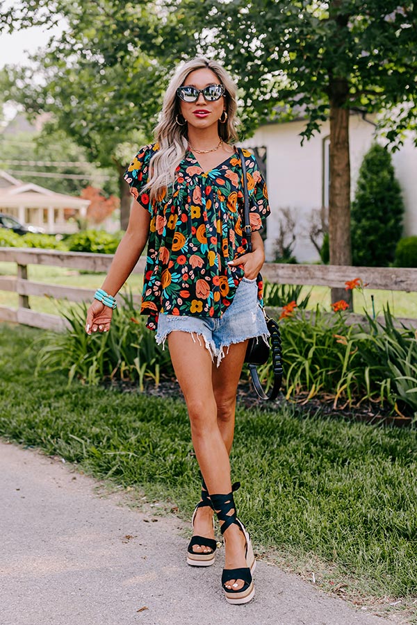 Memories On Repeat Babydoll Top In Black - Image 2