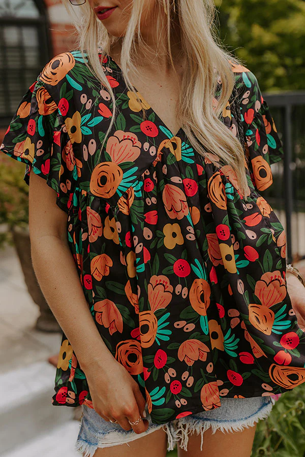 Memories On Repeat Babydoll Top In Black - Image 6