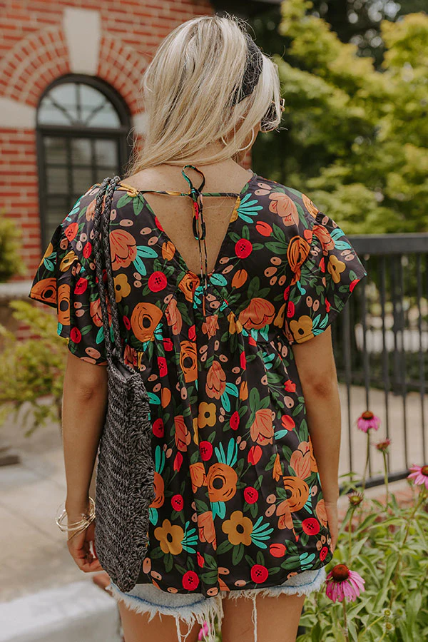 Memories On Repeat Babydoll Top In Black - Image 8