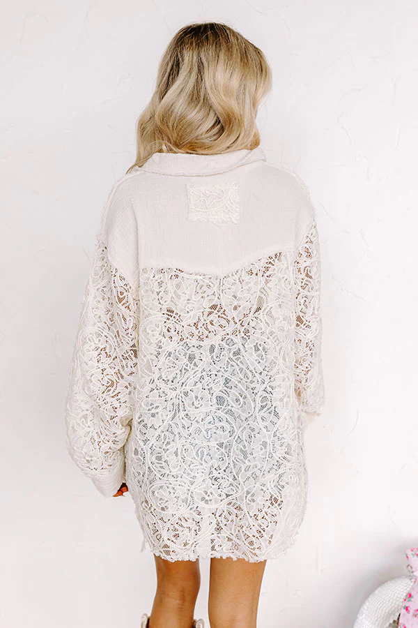 Midwest Wonderful Lace Button Up - Image 3