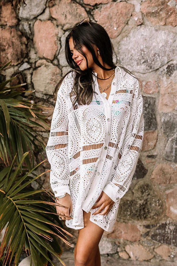 Mind On Mexico Crochet Button Up - Image 5