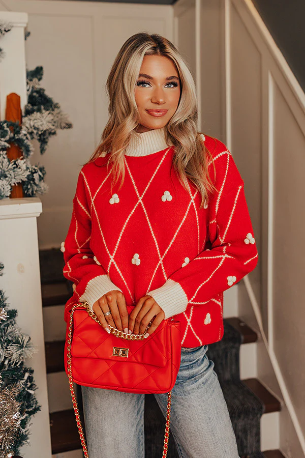 Mistletoe And Magic Sweater In Red - Image 4