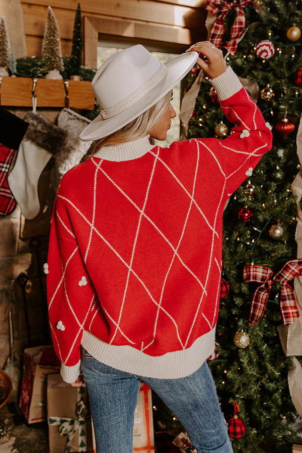 Mistletoe And Magic Sweater In Red - Image 5