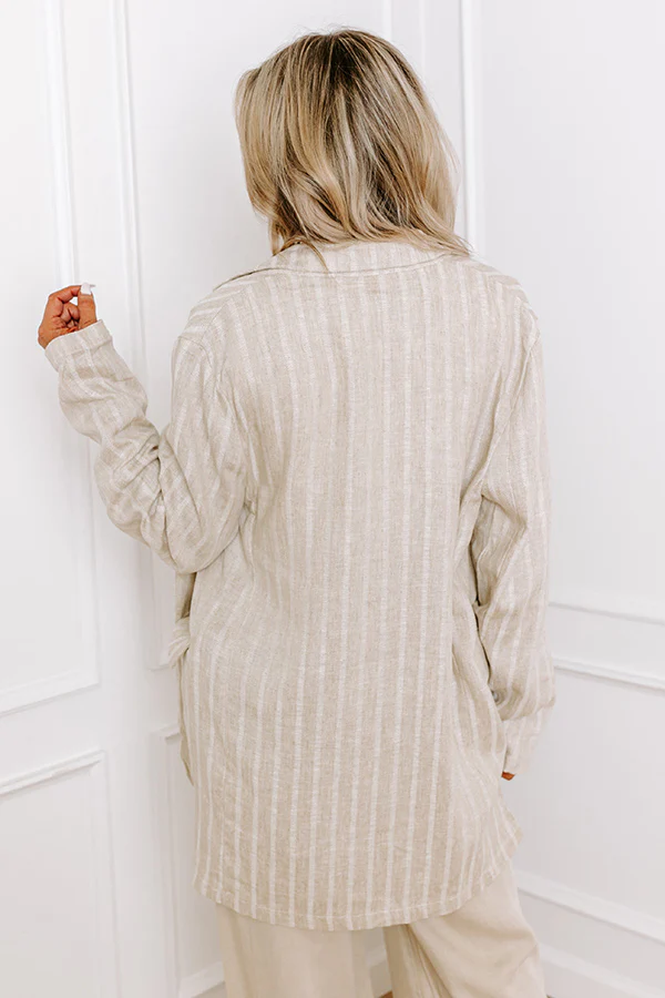 Modern Days Linen-Blend Blazer - Image 4