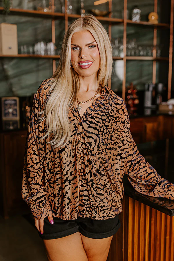 Modern Muse Velvet Burnout Top in Iced Mocha Curves - Image 2